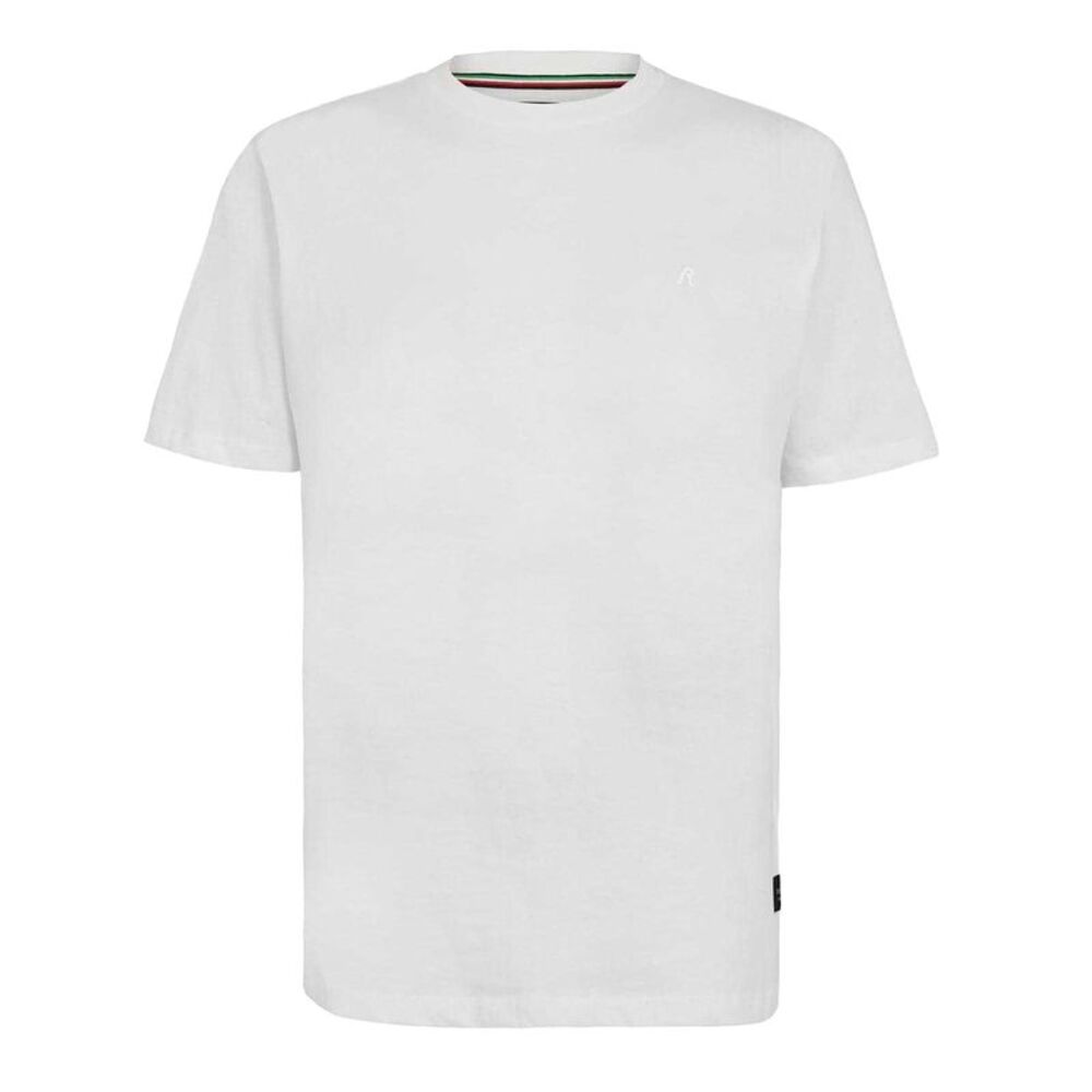 Replay Mens Tonal Logo Jersey Crew Neck / White